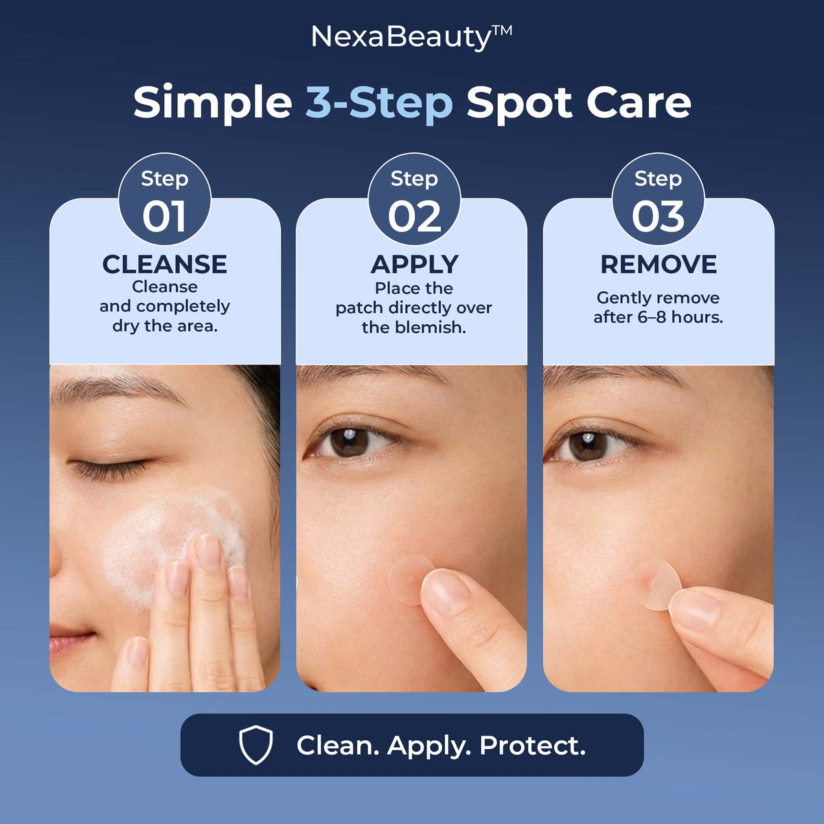 HydroClear™ Original Shield - Hydrocolloid Acne Pimple Patches, 36 Count