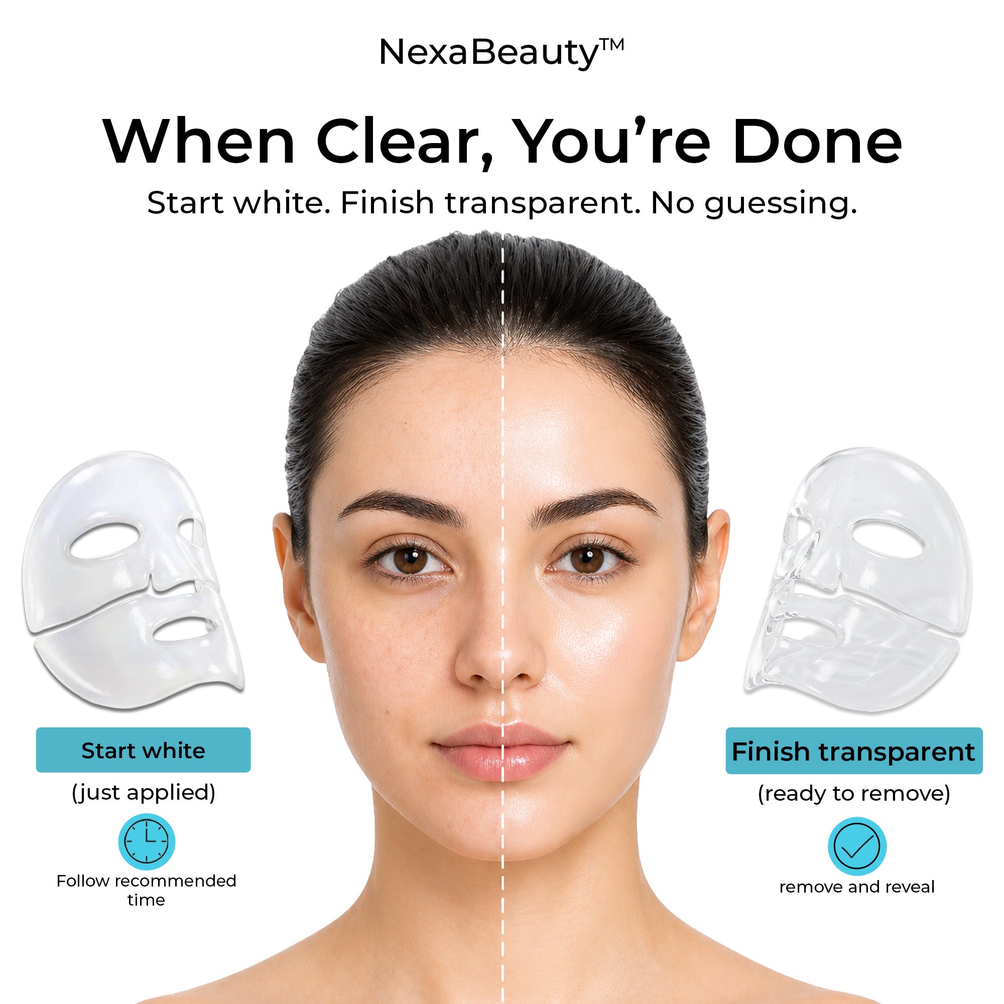 Snow Mushroom Night Glass Glow Hydrogel Mask — 5 Masks / 25mL Essence Each